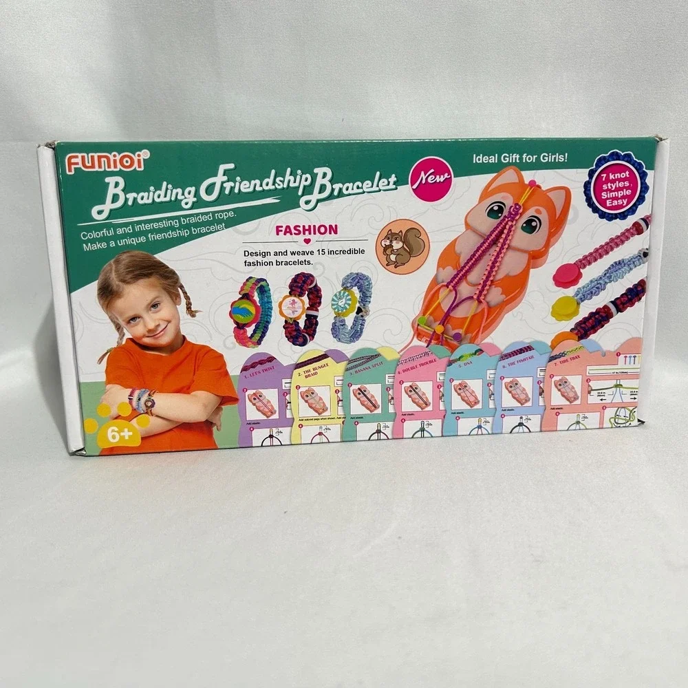 Braiding‎ Friendship Bracelet Kit DIY Jewelry Making Kit for Kids Crafts Set NEW